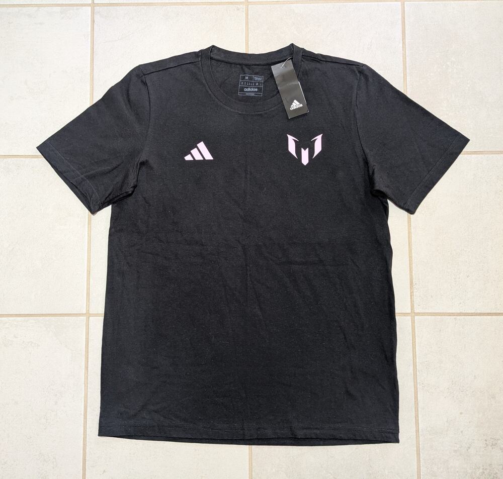 Adidas Men's Medium Inter Miami CF Lionel Messi #10 Black T-Shirt Short Sleeve